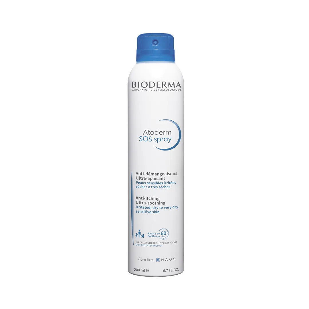 Spray Atoderm SOS anti-mâncărime cu efect calmant imediat, 200 ML, Bioderma