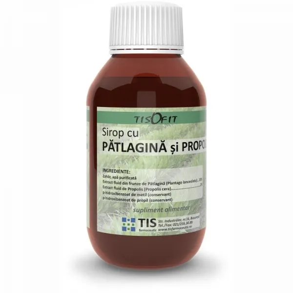 Sirop cu pătlagină și propolis Tisofit, 150 ml, Tis Farmaceutic