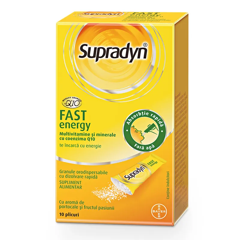 Supradyn Fast Energy CoQ10-granule x 10 plicuri -Bayer RO