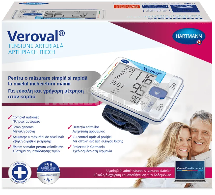 Hartmann Veroval Tensiometru pentru incheietura