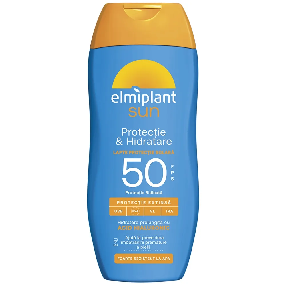 Lotiune pentru protectie solara cu SPF 50 Optimum Sun, 200 ml, Elmiplant