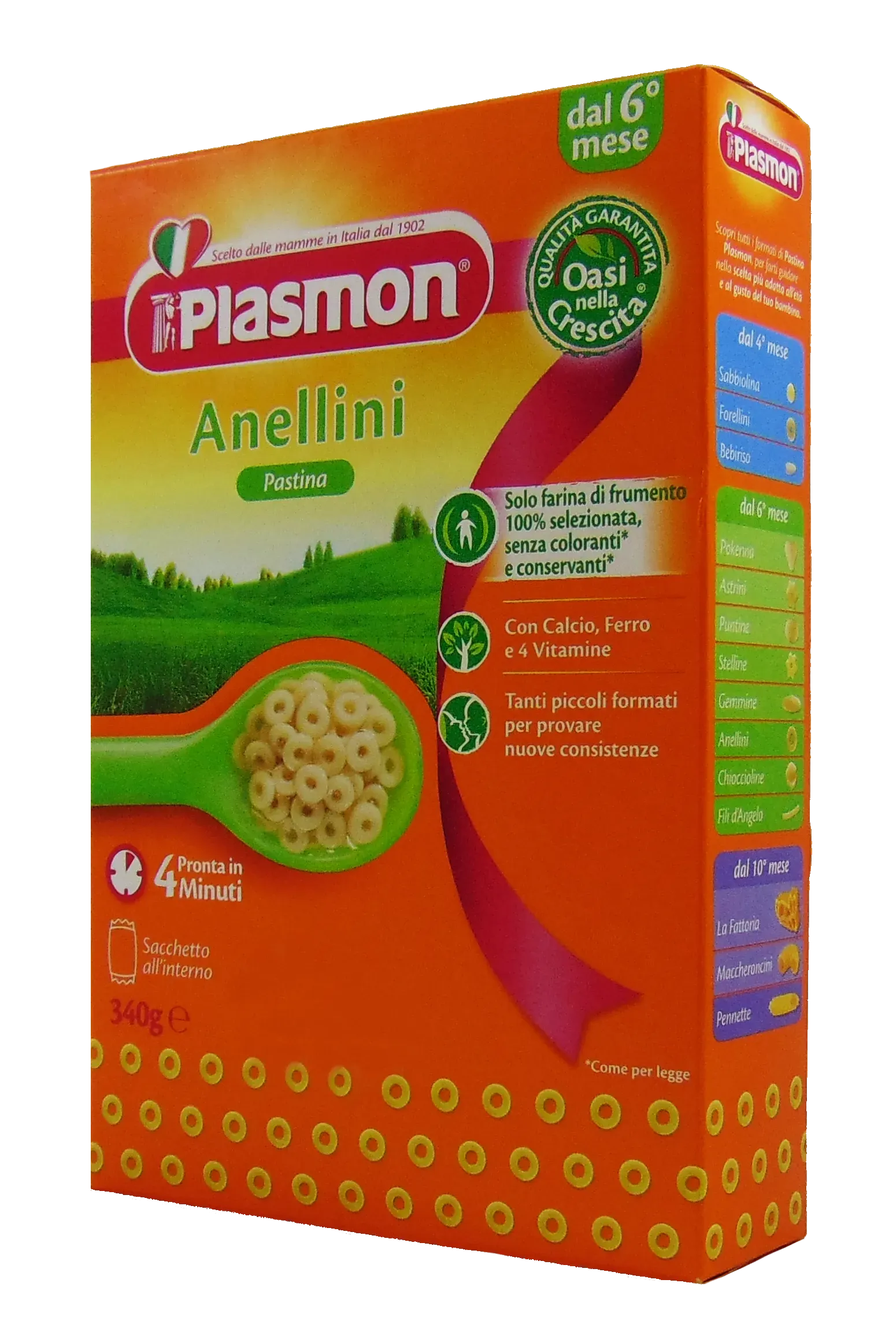Plasmon paste pentru copii Anellini x 340 grame
