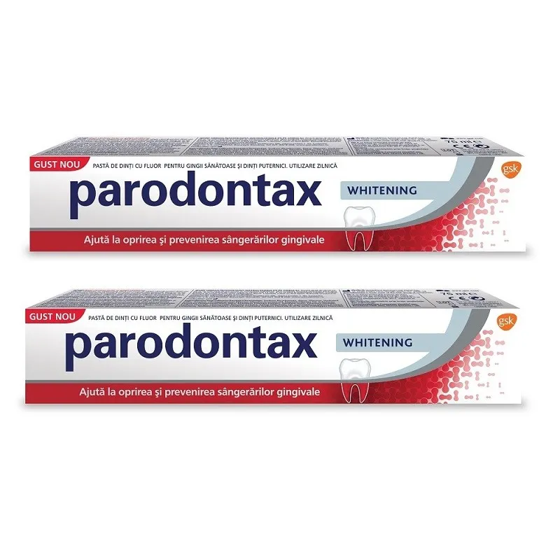 PARODONTAX PROMO PASTA DE DINTI WHITENING 75ML 1+1 50% REDUCERE LA AL 2-LEA PRODUS