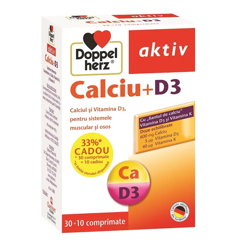 DOPPELHERZ AKTIV CA+VIT D3+10 TBLGRATIS