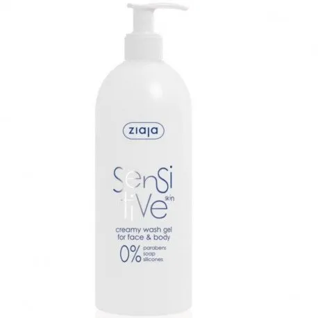 ZIAJA Sensitive-Gel crema curatare fata si corp, 400 ml