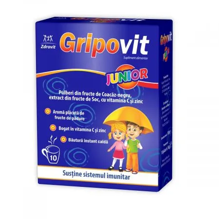 Gripovit Junior, 10 plicuri, Zdrovit