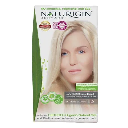 Vopsea pentru par nuanta 11.0 blond extrem, 115 ml, Naturigin