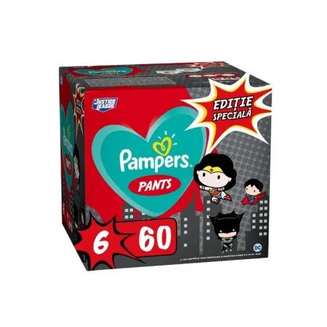 Pampers Pants Active Baby Scutece-chilotel Marimea 6 Warner Bros, 15+ kg, 60 bucati
