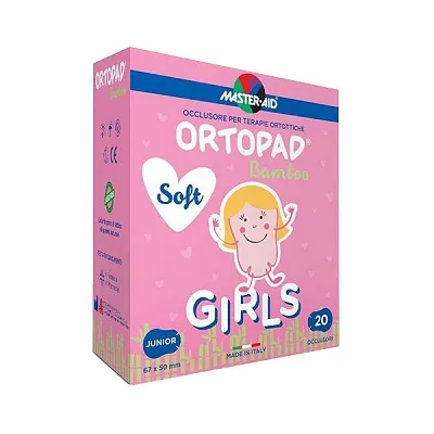 Ocluzor copii ORTOPAD SOFT Girls Junior Master-Aid, 67x50 mm, 20 bucăți, Pietrasanta Pharma