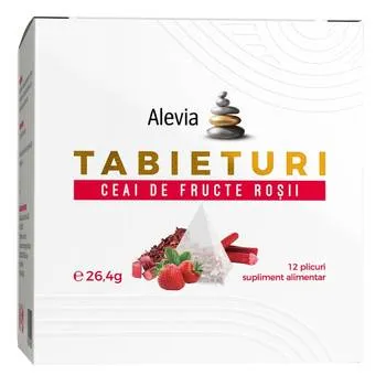 Ceai de fructe rosii Tabieturi, 12 plicuri, Alevia