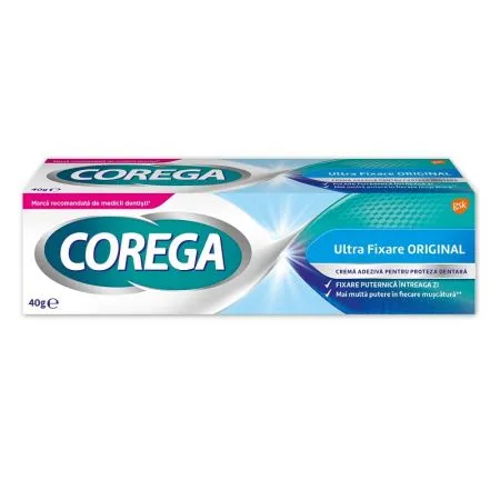 Crema adeziva pentru proteza dentara Ultra Fixare Corega, 40 g, Gsk