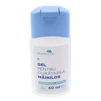 Gel pentru curatarea mainilor, 60ml, Transvital