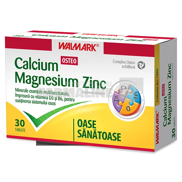 Calciu - Magneziu - Zinc osteo 30 tablete