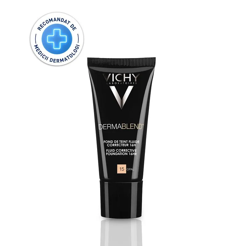 VICHY DERMABLEND FOND DE TEN CORECTOR FLUID REZISTENTA 16H SPF 35 TEN NORMAL / USCAT NUANTA 15 OPAL