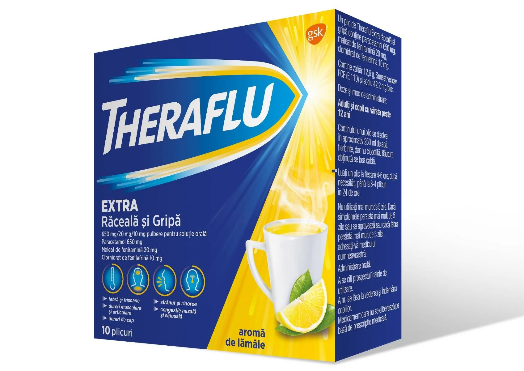 Theraflu Extra Raceala si Gripa 10 plicuri
