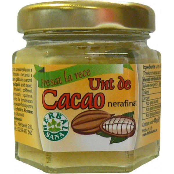 Herbavit Unt de Cacao Crud 40g