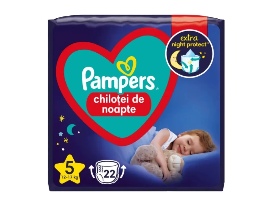 PAMPERS NIGHT PANTS 12-17KG SCUTECE CHILOTEL 22 BUCATI MARIMEA 5