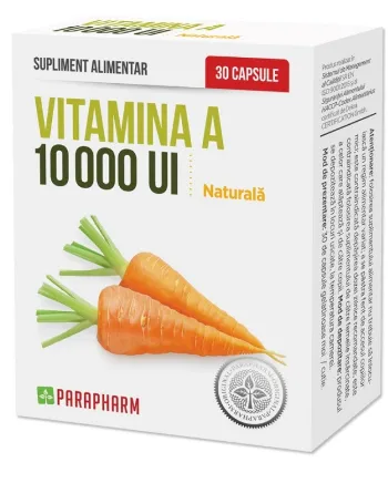 Vitamina A 10000ui x 30cps (Parapharm)