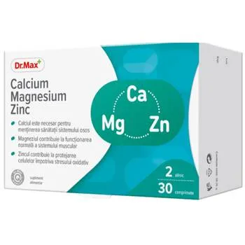 Dr. Max Calciu Magneziu Zinc, 30 comprimate