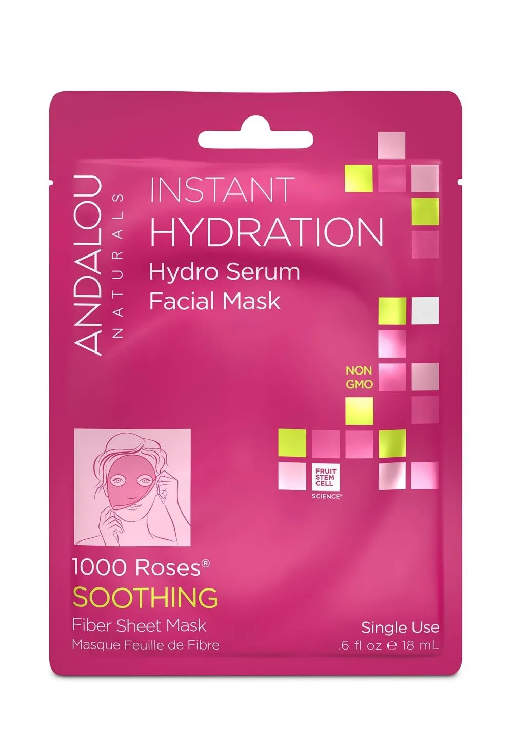 Andalou 25416 Instant Hydration Hydro Serum Facial Mask 18 ml
