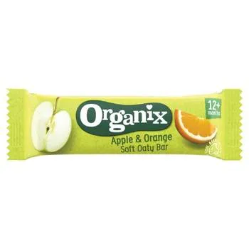 Baton din ovaz integral cu mere si portocale Goodies +12 luni Bio, 30g, Organix