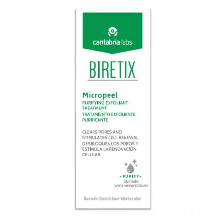 Exfoliant pentru ten gras cu imperfectiuni Biretix Micropeel, 50 ml, Cantabria Labs