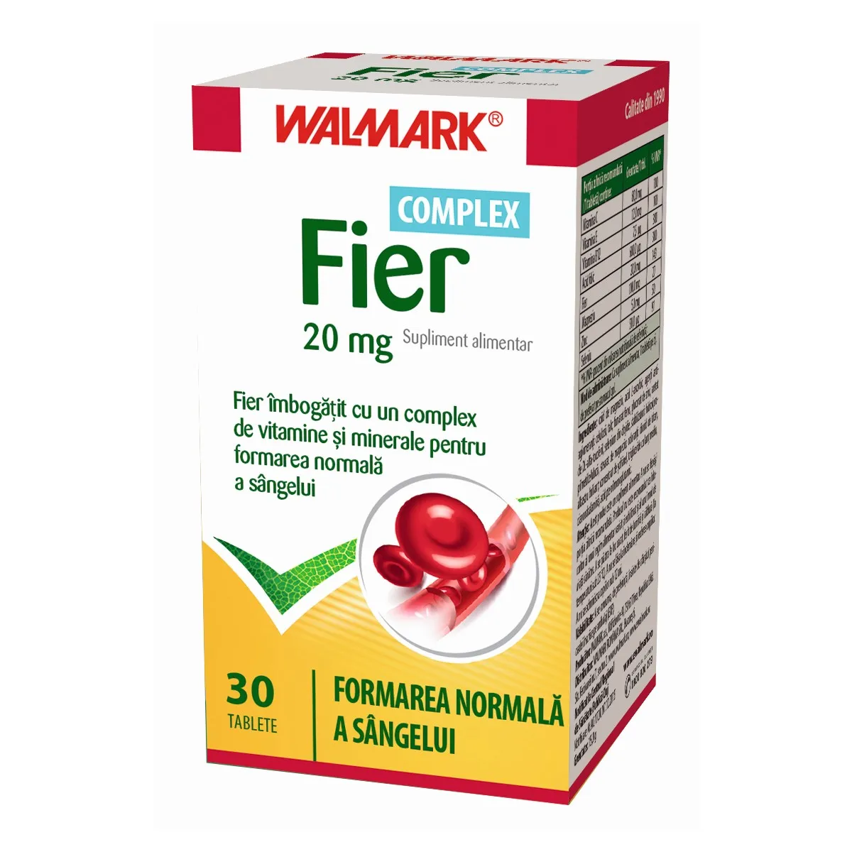 Fier Complex 20 mg, 30 tablete ,  Walmark