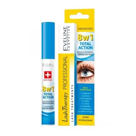 Ser concentrat pentru gene 8in1 Lash Therapy Total Action, 10 ml, Eveline Cosmetics