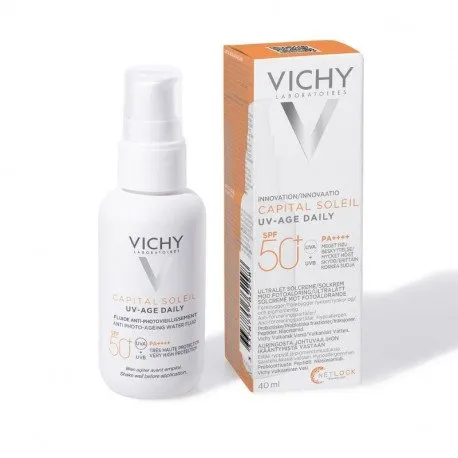 VICHY CAPITAL SOLEIL UV AGE Fluid impotriva foto-imbatranirii SPF50+, 40ml