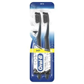 Periuta de dinti Whitening Therapy Charcoal, 2 bucati, Oral-B