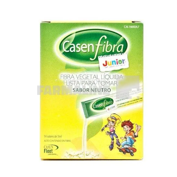 Casen Fibra Junior Solutie cu fibre vegetale gust neutru 14 plicuri