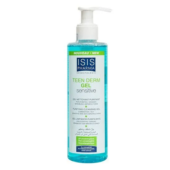 ISISPHARMA TEEN DERM SENSITIVE GEL CURATARE 250ML