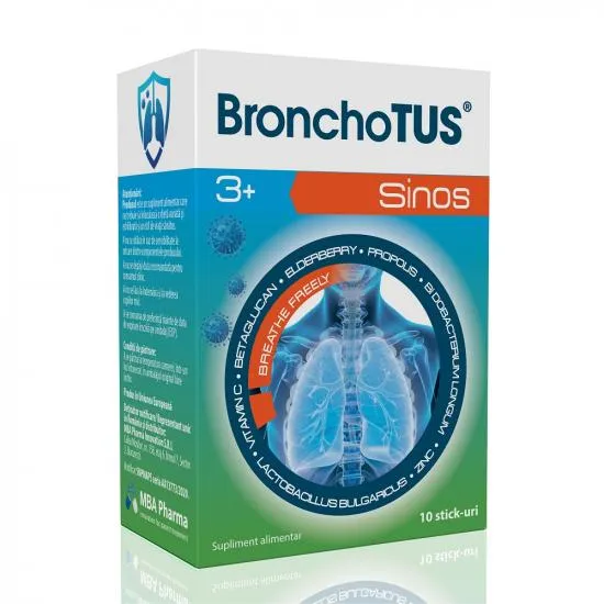 BronhoTUS Sinos 3+ x 10 stickuri