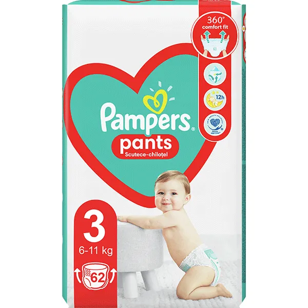 Pampers Active baby pants (chilotei) nr. 3 (6-11 kg) x 62 bucati