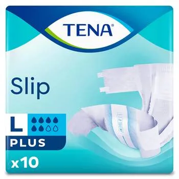 Scutece pentru incontinenta adulti Slip Plus L, 10 bucati, Tena