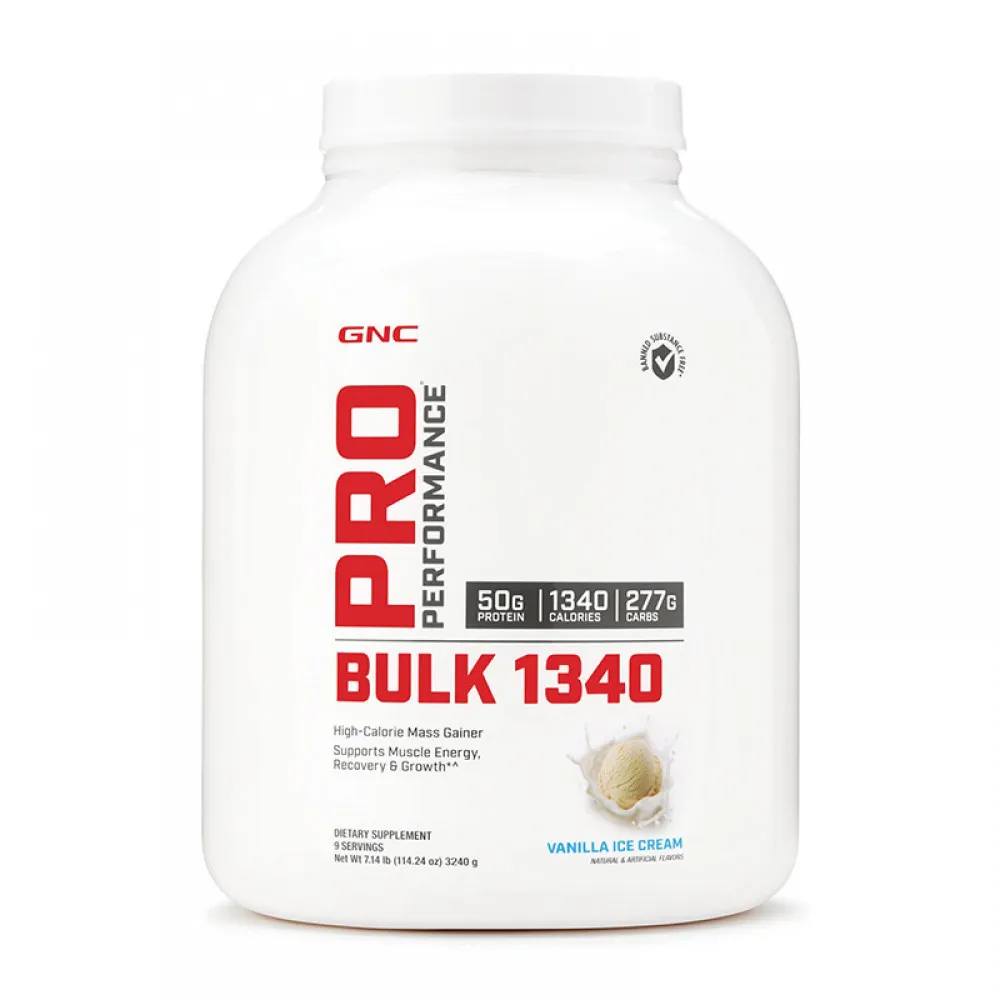 Bulk 1340 Proteina din zer cu aroma de vanilie (3240 grame), GNC Pro Performance