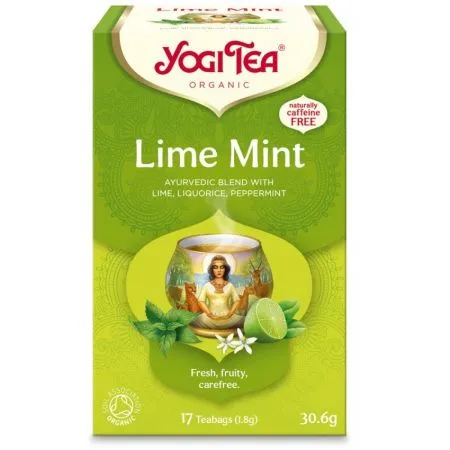 Ceai bio Lime Mint, 17 plicuri, Yogi Tea