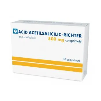 Acid Acetilsalicilic Richter 500 mg, 30 comprimate, Gedeon Richter