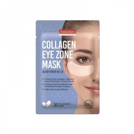 Masca pentru zona ochilor Collagen, 30 bucati, Purederm