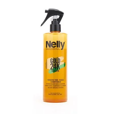 Balsam in doua faze Gold 24K Keratin, 400 ml, Nelly Professional