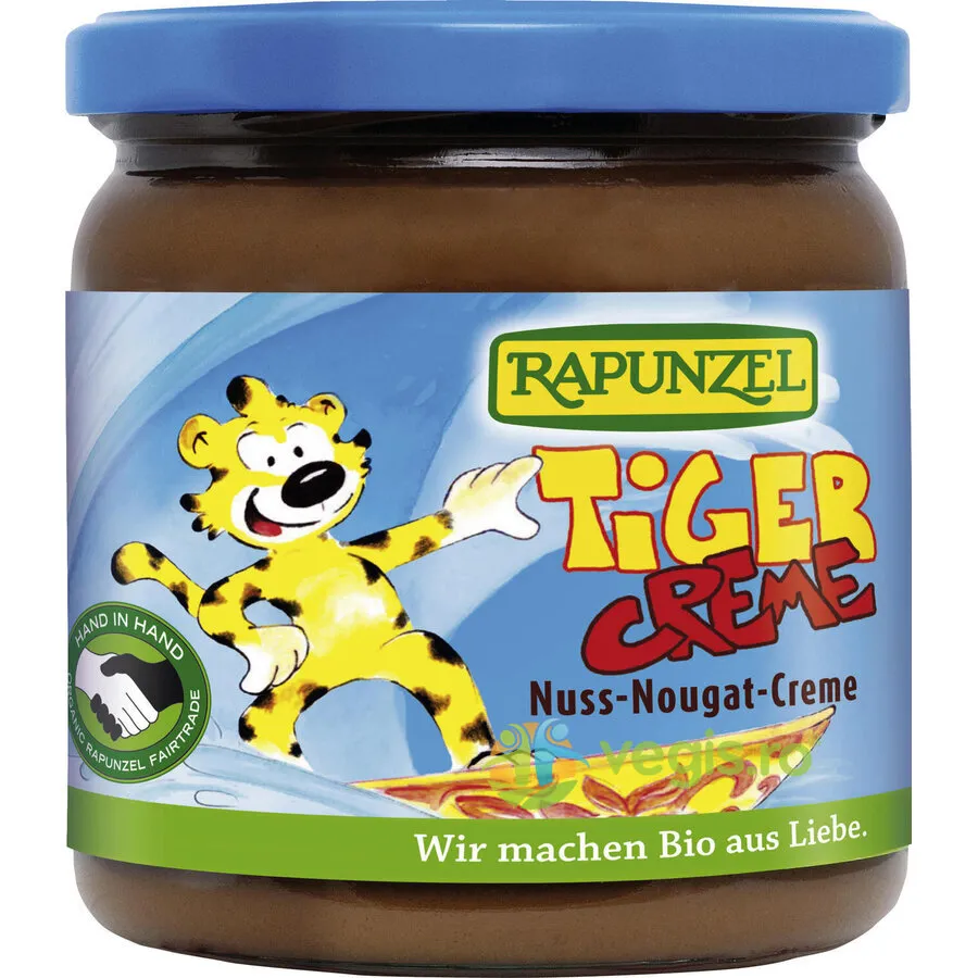 Crema nuca nougat Tiger eco, 400g, Rapunzel