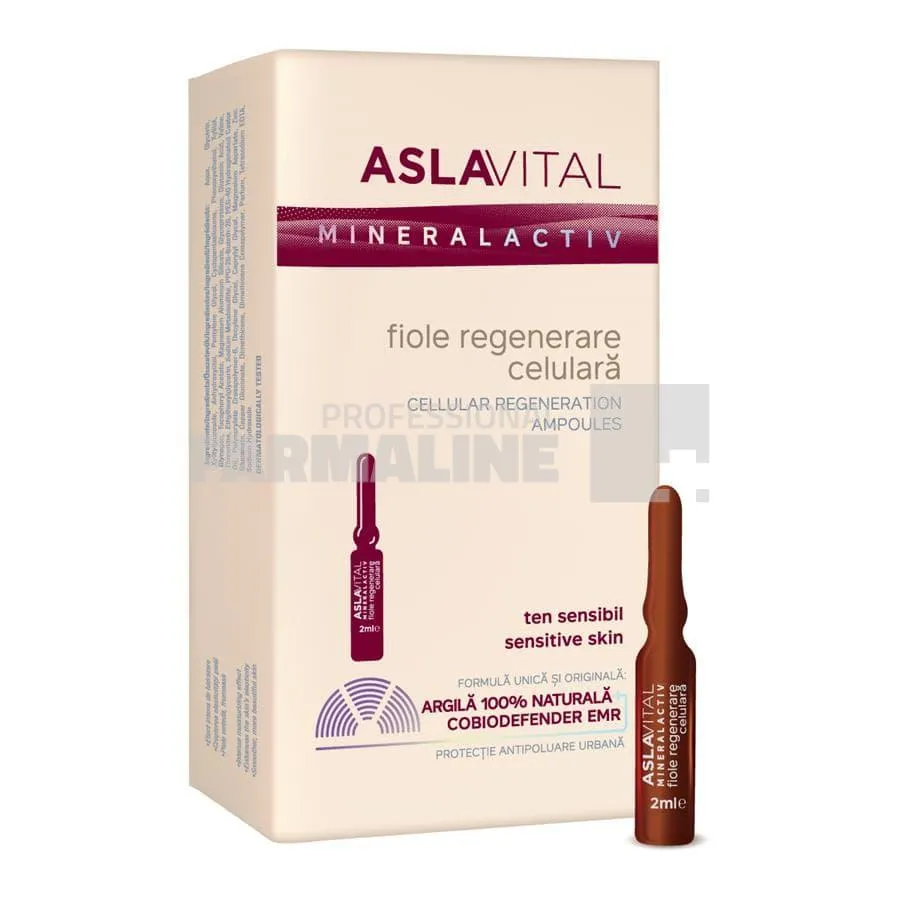 Aslavital Mineralactiv Fiole regenerare celulara 2 ml  7 fiole