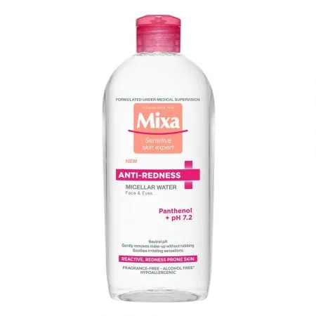 Apa micelara pentru pielea reactiva predispusa la iritatii si roseata, 400 ml, Mixa