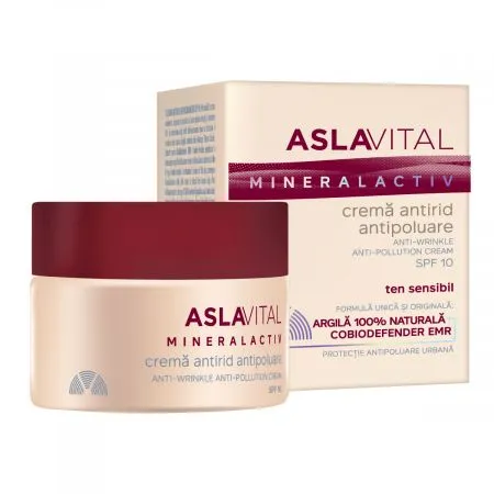 Crema antirid antipoluare SPF 10 Mineralactiv, 50 ml, AslaVital