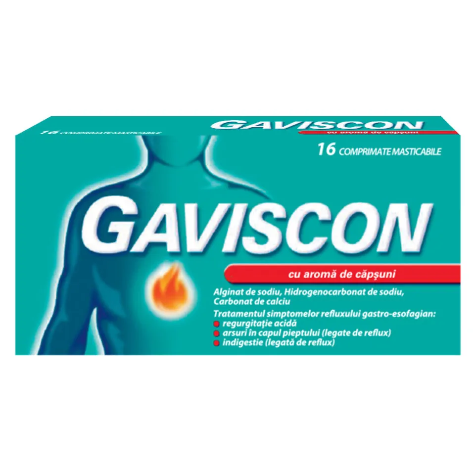 GAVISCON CAPSUNI 16 COMPRIMATE MASTICABILE