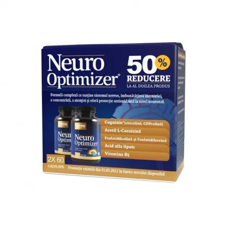 Secom Neuro optimizer, 60 capsule 1+1 cu 50% reducere