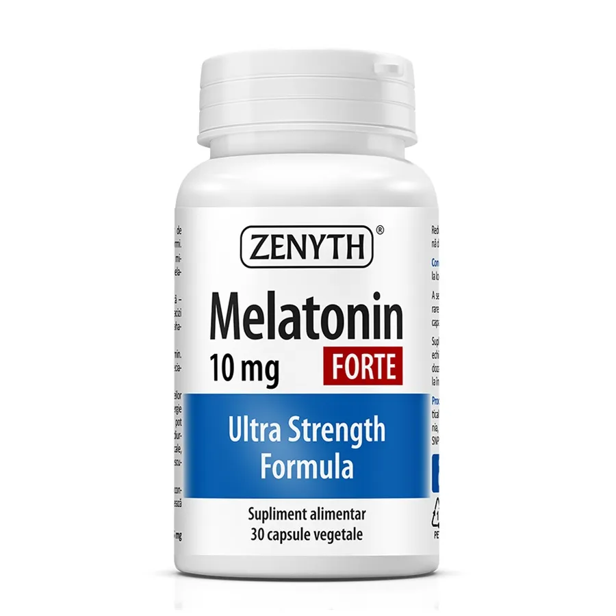 Melatonin Forte, 10 mg, 30 capsule vegetale, Zenyth