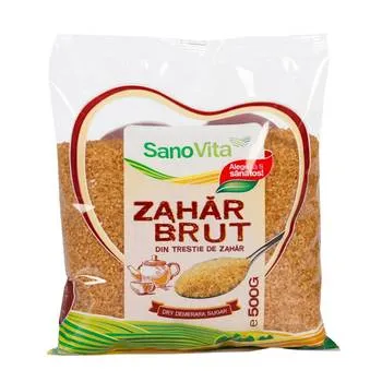 Zahar brut din trestie de zahar, 500g, SanoVita