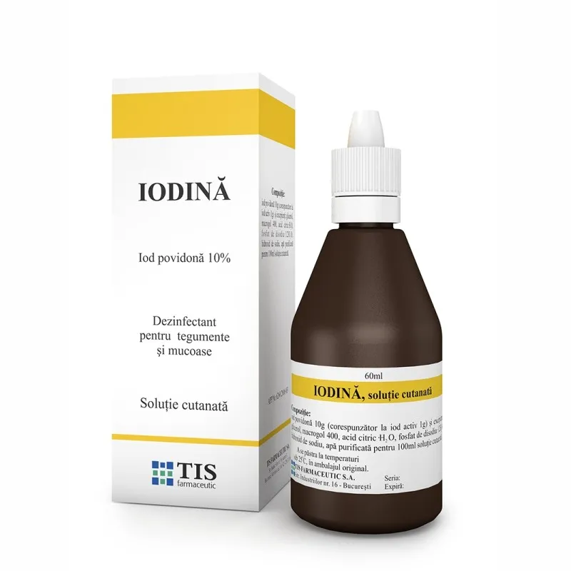 TIS IODINA 10% SOLUTIE CUTANATA 60ML