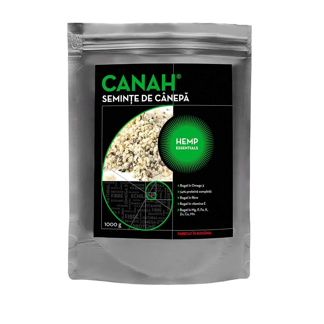 Seminte Decorticate Canepa Eco x 1Kg (Canah)